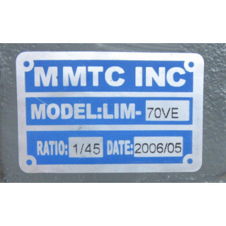 MMTC LIM-70VE Gear Reducer LIM70VE - New No Box