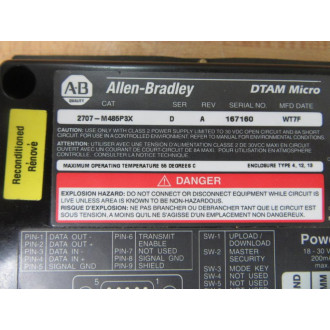Allen Bradley 2707-M485P3X DTAM Micro 2707M485P3X WNutsManual - Refurbished