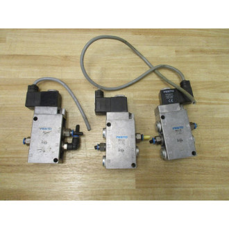 Festo MFH-5-14 Solenoid Valve 6211 24-120 PSI (Pack of 3) - Used