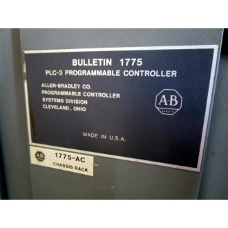 Allen Bradley 1775 PLC-3 Programmable Controller Chassis Rack 1775-A2 - Used