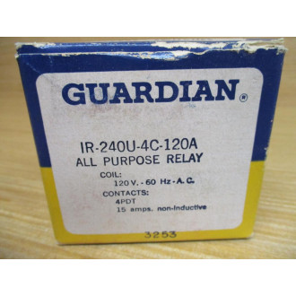 Guardian Electric IR-240U-4C-120A All Purpose Relay IR240U4C120A