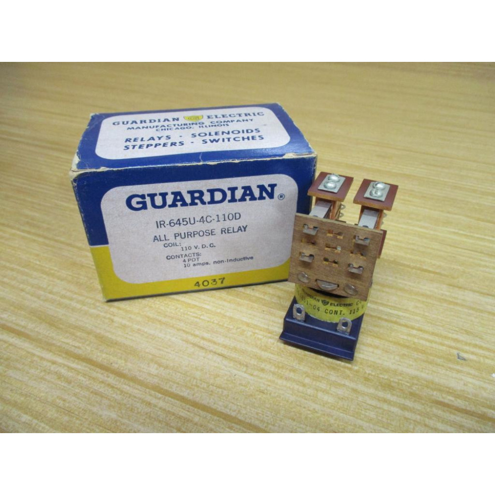 Guardian Electric IR-645U-4C-110D All Purpose Relay IR645U4C110D
