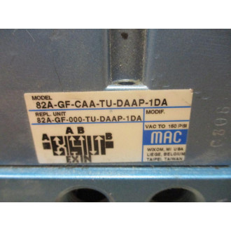 Mac Valves 82A-GF-CAA-TU-DAAP-1DA Solenoid Valve W Base - New No Box