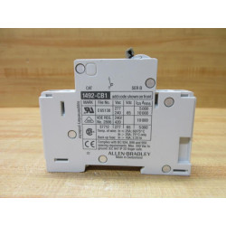 Allen Bradley 1492-CB1G200 Breaker 1492CB1G200 20A Series B - Used