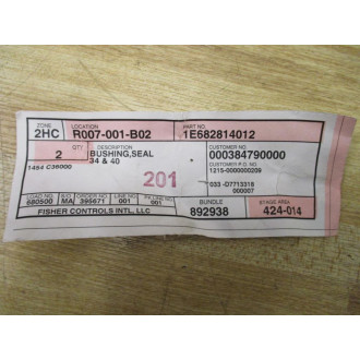 Fisher 1E682824012 Seal Bushing - New No Box