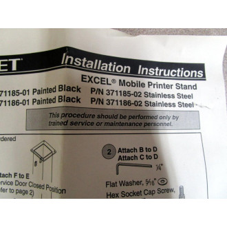 VideoJet 371185-01 Mobile Printer Stand 37118501