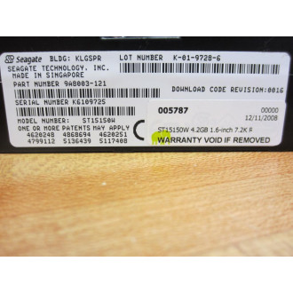Seagate 9A8003-121 3.5" 4.2GB Fast Wide SCSI 68Pin Hard Drive ST15150W - New No Box