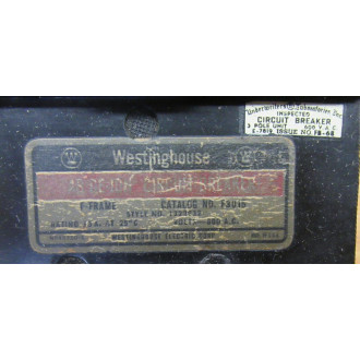 Westinghouse F3015 Circuit Breaker - Used