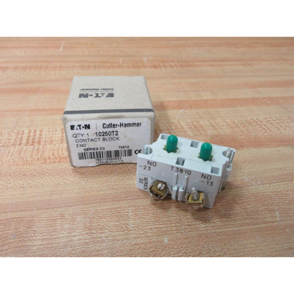 Cutler Hammer 10250T2 Eaton Block 10250T91000T 2 N.O. Gray D2