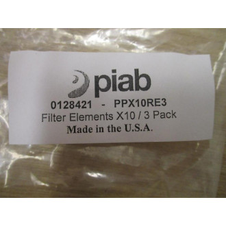 Piab PPX10RE3 Vacuum Filter Element 0128421 (Pack of 15)