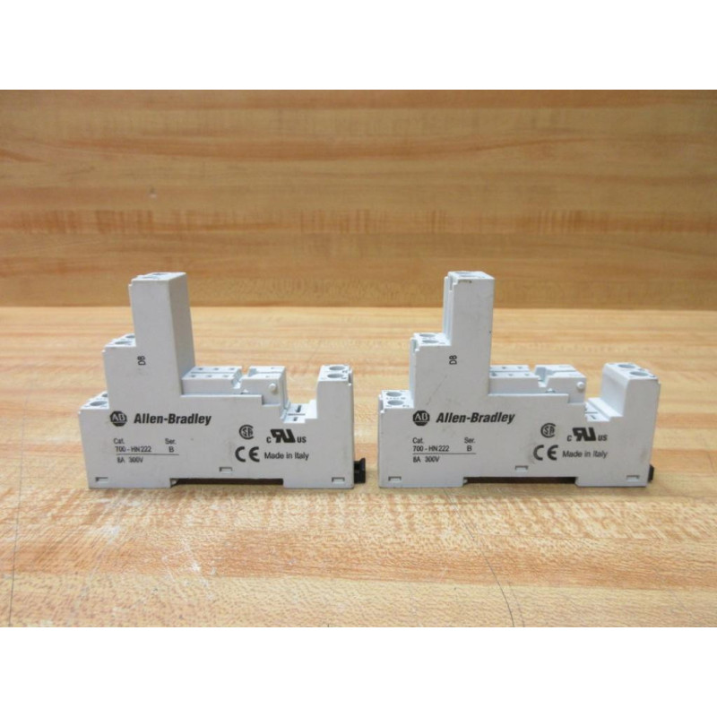 Allen Bradley 700-HN222 Relay Socket 700HN222 WO Clip (Pack of 2) - New No Box
