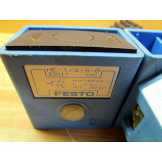 Festo LFR-14-S-B Filter Regulator 150024 WControl Valve:HE-14-S-B - Used