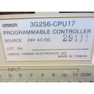 Omron 3G2S6-CPU17 Sysmac S6 Programmable Controller 3G2S6CPU17 S940445 - Refurbished