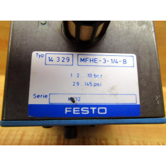 Festo MFHE-3-14-B Solenoid Valve MFHE314B - Used