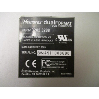 Memorex 3202 3288 DVD Recorder 32023288 - Used