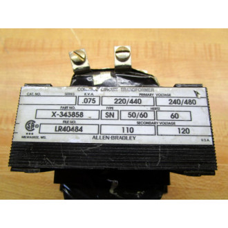 Allen Bradley X-343858 Transformer 1497-N2 - Used