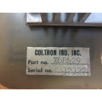 Coltron Ind. X6B429 Regulator Board D6B311C C6D205B - Used