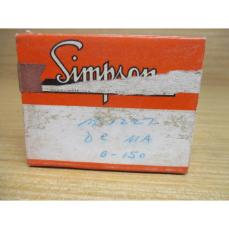 Simpson 1227 0-150 DC MA Panel Meter