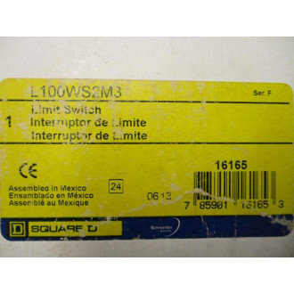 Square D L100WS2M3 R.B. Denison Lox-Switch Limit Switch Series F