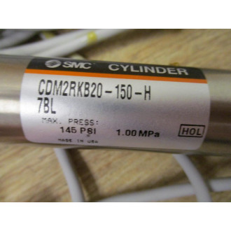 SMC CDM2RKB20-150-H7BL Air Cylinder CDM2RKB20150H7BL W Sensors