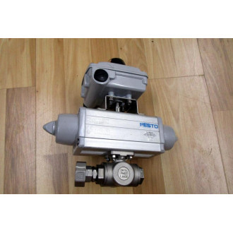 Festo VZBA-12"-GGG-63-32L-F0304-V4V4T-PS30-R-90-4-C Actuator 1915545 - Used