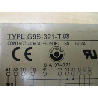 Omron G9S-321-T03 Safety Relay Unit G9S321T03 - Used