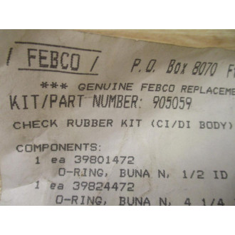 Febco 905059 Check Rubber Kit