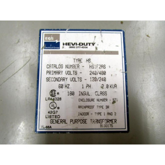 EGS HS1F2AS General Purpose Transformer - Used