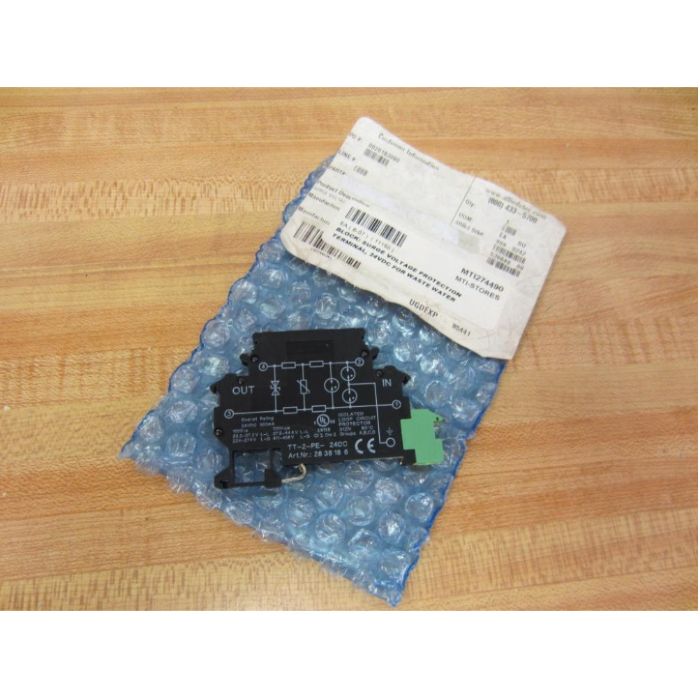 Phoenix Contact TT-2-PE-24DC Terminal Block 2838186 - New No Box