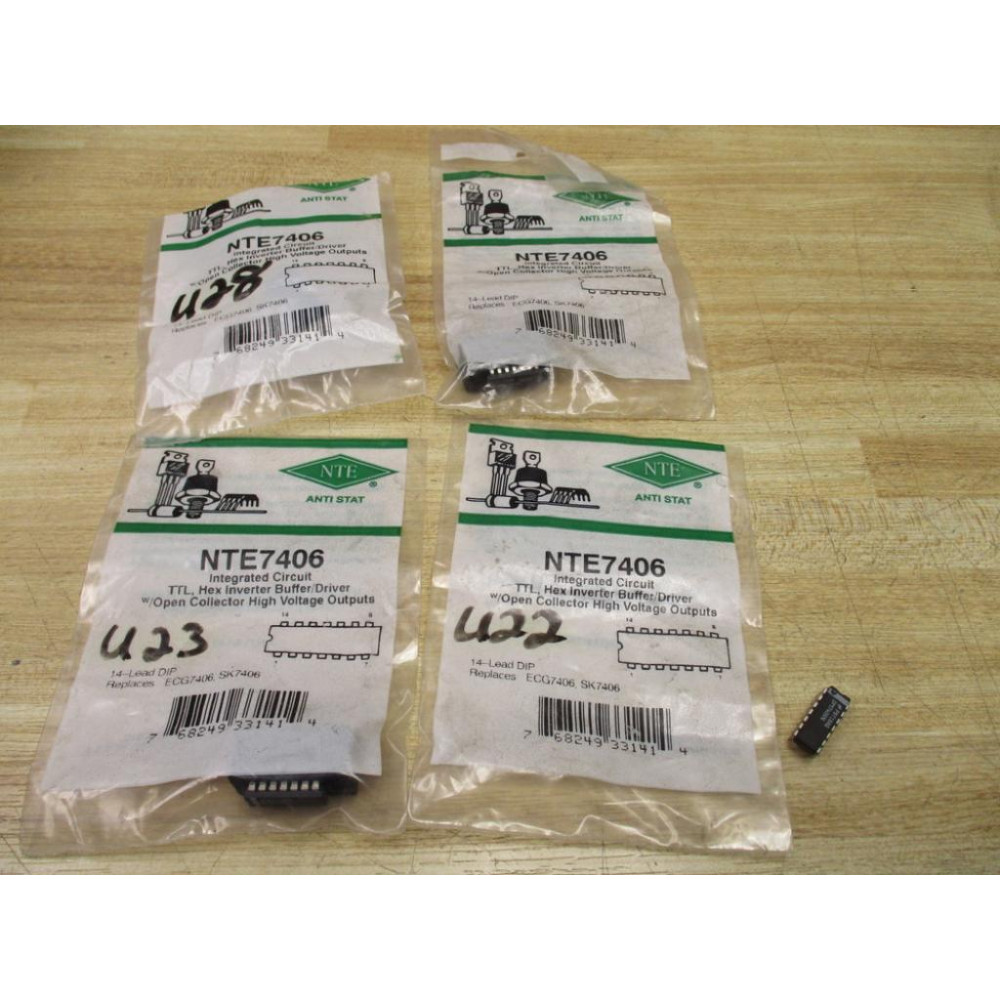 NTE NTE7406 Anti Stat Integrated Circuit (Pack of 4)