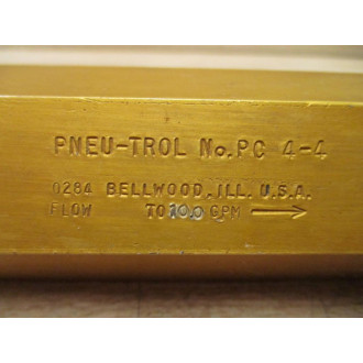 Pneu-Trol PC 4-4 Hydraulic Check Valve PC44 - New No Box