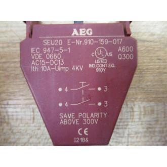 AEG 910-159-017 Contact Block SEU20 - New No Box