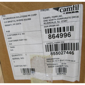 Camfil Farr 855027446 Megalam Panel