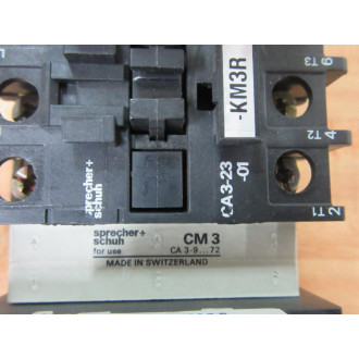 Sprecher + Schuh CA 3-23+CT3 Reversing Motor Starter CA323CT3 - Used