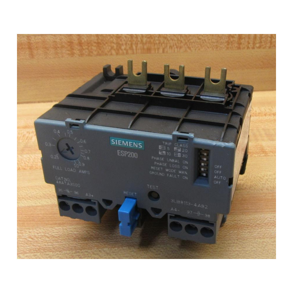 Siemens 3UB8113-4AB2 Overload Relay 3UB81134AB2 - Used Siemens 3UB8113-4AB2 Overload Relay 3UB81134AB2 - Used