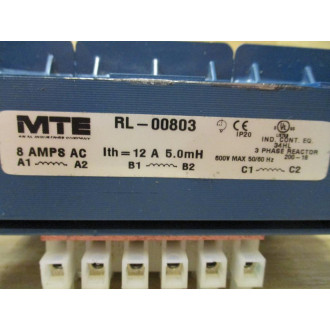 MTE RL-00803 Line Reactor RL00803 Chipped Corner - New No Box