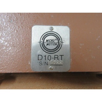 Micro Motion D10-RT Flow Indicator D10RT - Used
