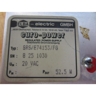 ELBA SRS-E74153-FG Power Supply SRSE74153FG - Used