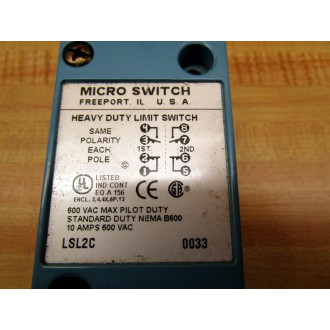 Honeywell  Micro Switch LSL2C Limit Switch