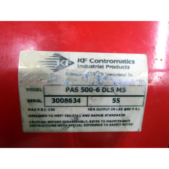 KF Contromatics Ind. Prod. PAS 500-6 DLS M5 Pneumatic Actuator PAS5006DLSM5 - Used