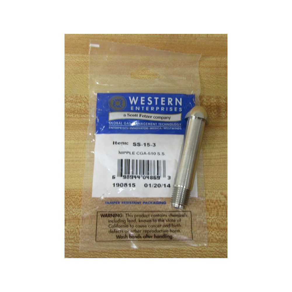 Western Enterprises SS-15-3 Nipple SS153 Western Enterprises SS-15-3 Nipple SS153