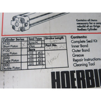 Origa SP128-B-S Hoerbiger Service Pack SP128BS Stroke 60" Bore 80MM
