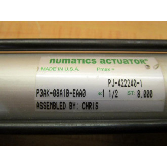 Numatics Actuator P3AK-08A1B-EAA0 Cylinder P3AK08A1BEAA0 - New No Box