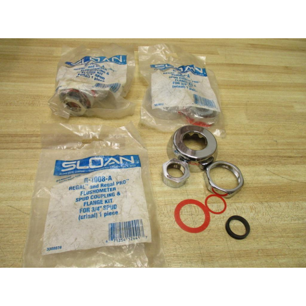 Sloan R-1008-A Spud Coupling & Flange Kit 3308078 (Pack of 3)