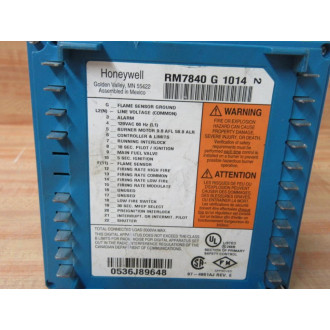 Honeywell RM7840 G 1014 Burner Control RM7840G1014 - Used