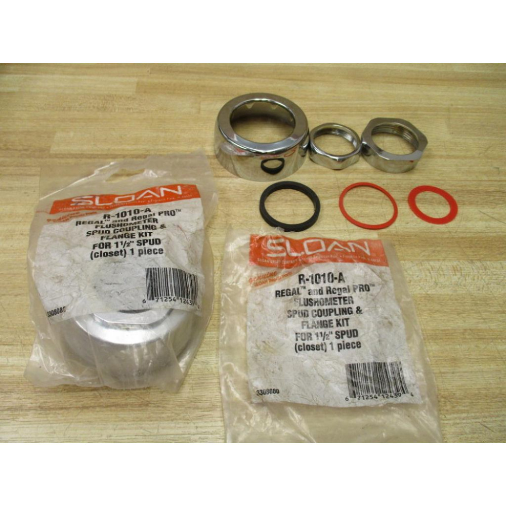 Sloan R-1010-A Spud Coupling & Flange Kit 3308080 (Pack of 2)