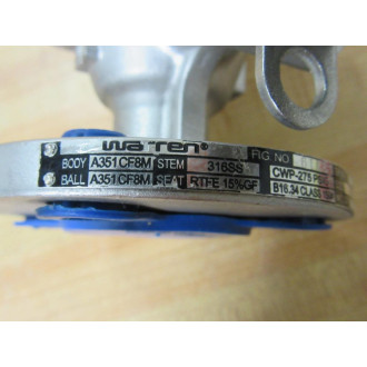 Warren A351CF8M Stainless Steel Ball Valve 6156 34" - New No Box