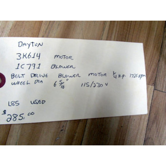 Dayton 3K614 Motor  1C791 - Used