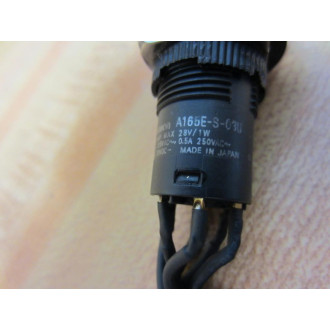 Omron A165E-S-03U E-Stop Switch A05B-2301-D002 6-P,6-W,Conn wInsul Sleeve - Used