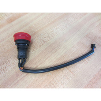 Omron A165E-S-03U E-Stop Switch A05B-2301-D002 6-P,6-W,Conn wInsul Sleeve - Used